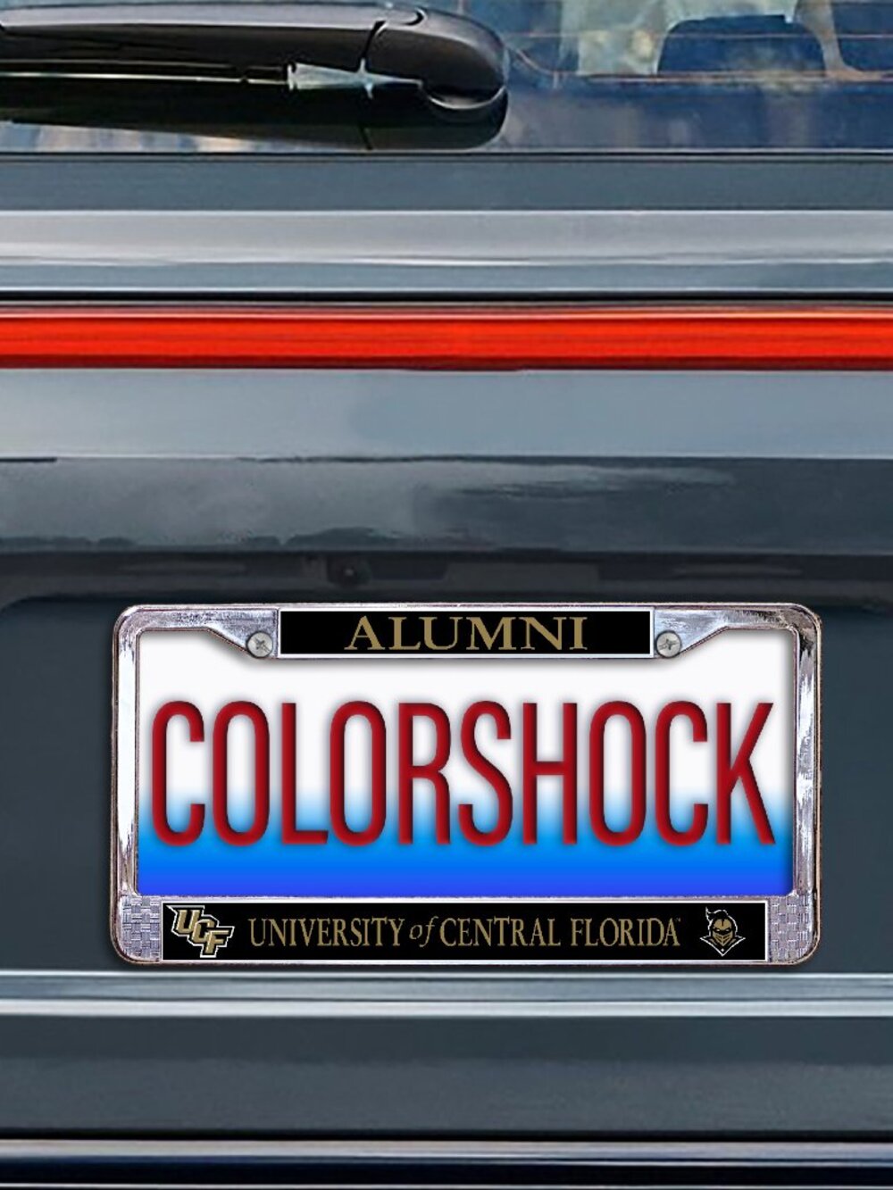 UCF Alumni on Black Background Metal License Plate Frame (Officially Licensed)